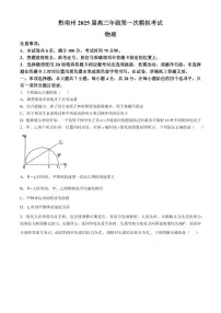 贵州省黔南布依族苗族2025届高三高考第一次模拟考-物理试卷+答案