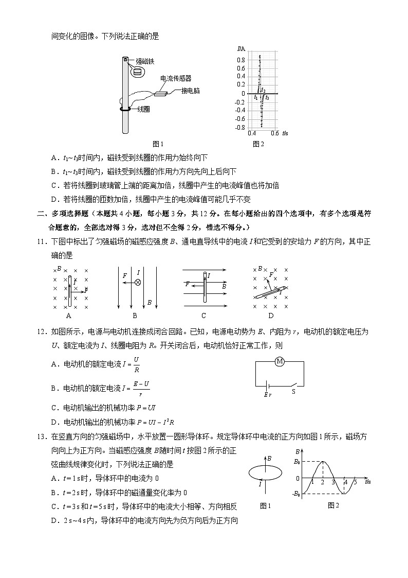 2024北京西城高二(上)期末物理试卷(教师版)第3页