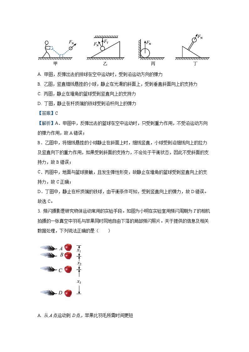 2024-2025学年山东省东营市多校高一(上)期中考试物理试卷(解析版)第2页