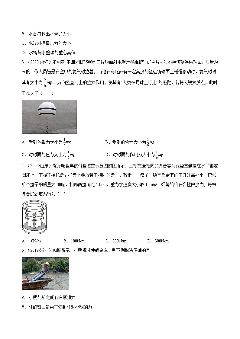 专题04 三种力和力的合成与分解(学生卷)-【真题汇编】最近10年(2014-2023)高考物理真题分项汇编(全国通用)第2页
