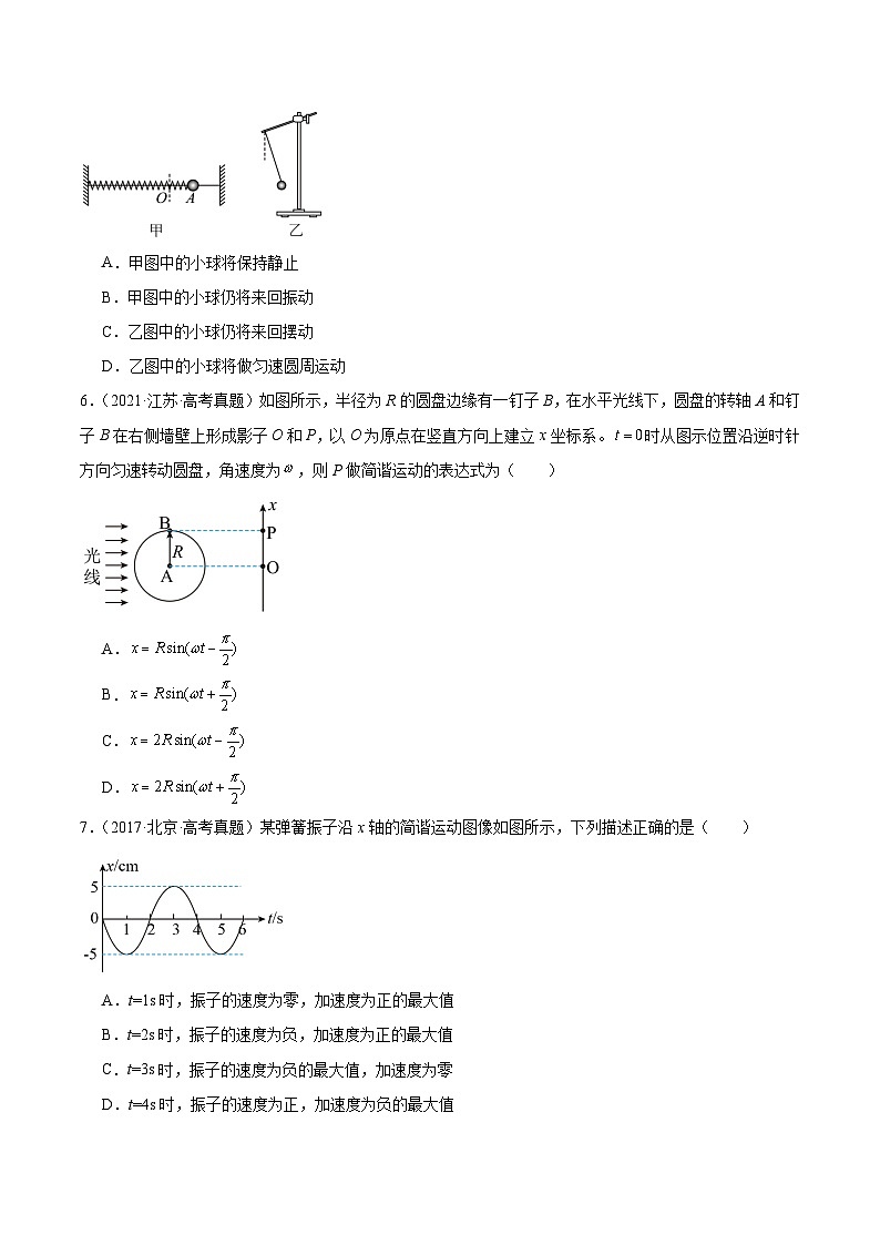 专题32 机械振动(原卷卷)-【真题汇编】最近10年(2014-2023)高考物理真题分项汇编(全国通用)第3页