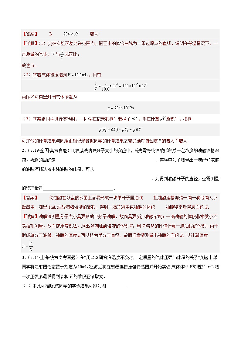 专题81 实验十二:热学和光学实验(解析卷)-【真题汇编】最近10年(2014-2023)高考物理真题分项汇编(全国通用)第2页