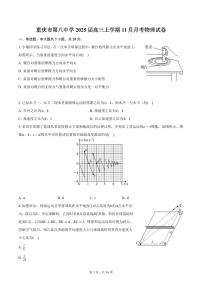 重庆市第八中学2025届高三上学期11月月考物理试卷（含解析）