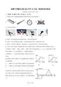 浙江省绍兴市诸暨中学暨阳分校2024-2025学年高一上学期12月月考物理试题