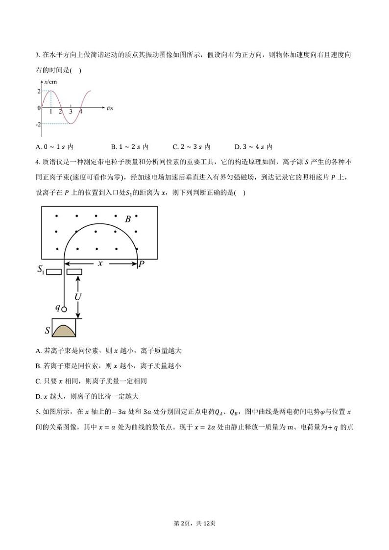 2024~2025学年湖南省岳阳市汨罗市第一中学高二(上)期中物理试卷(含答案)第2页
