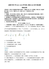 精品解析：四川省成都市石室中学2023-2024学年高二上学期半期考试物理试题（解析版）