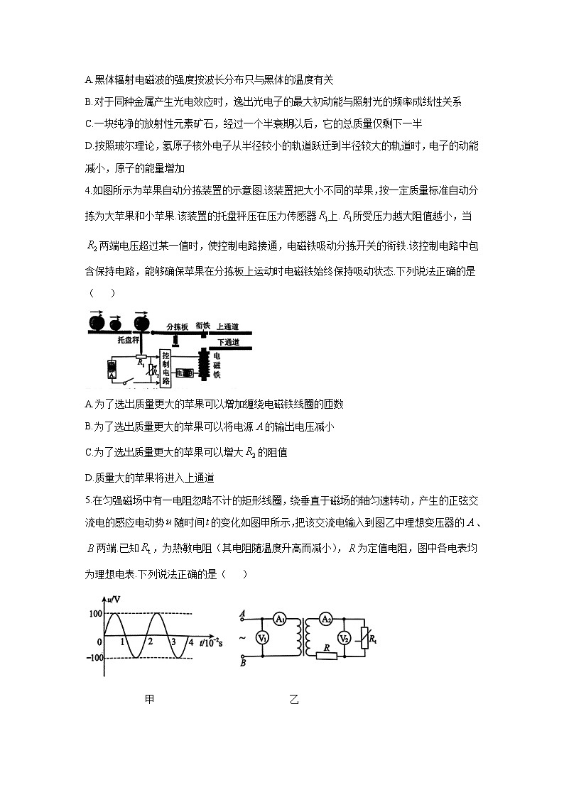 2025届河北省邯郸市部分学校高三(上)模拟预测物理试卷(解析版)第2页