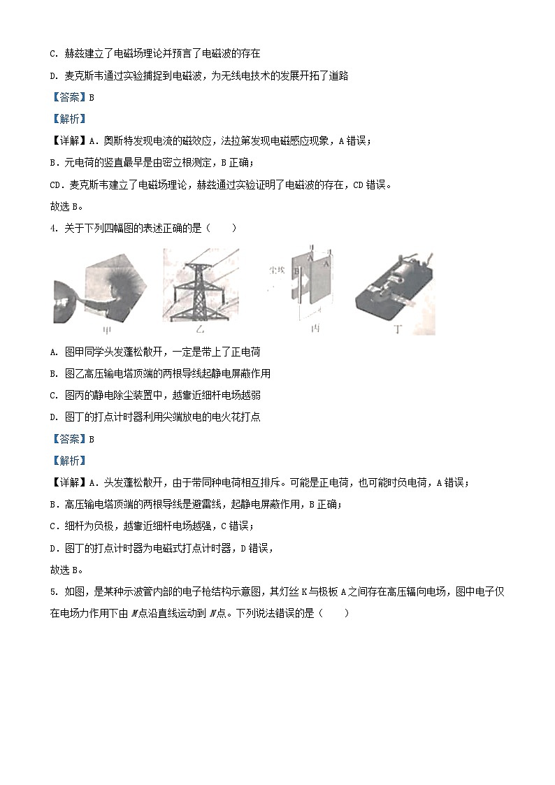 浙江省杭州市及周边重点中学2023_2024学年高二物理上学期期中联考试题含解析第2页