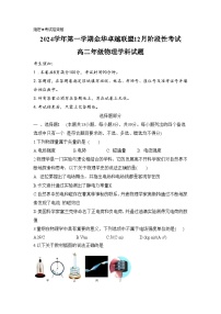 浙江金华卓越联盟2024-2025学年高二上学期12月阶段性考试物理试题