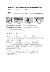 天津市部分区2024-2025学年高一上学期11月期中考试物理试卷(含答案)