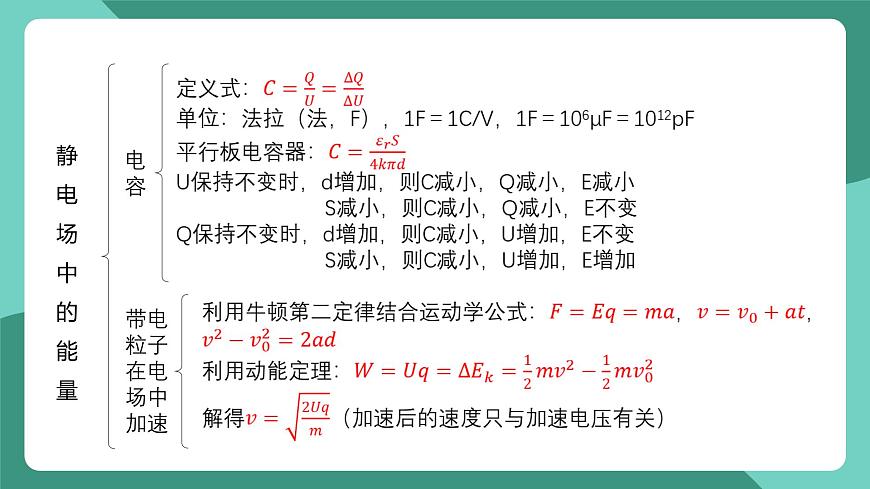 人教版（2019）高中物理必修第三冊 第十章 靜電場中的能量 單元復習課件第5頁