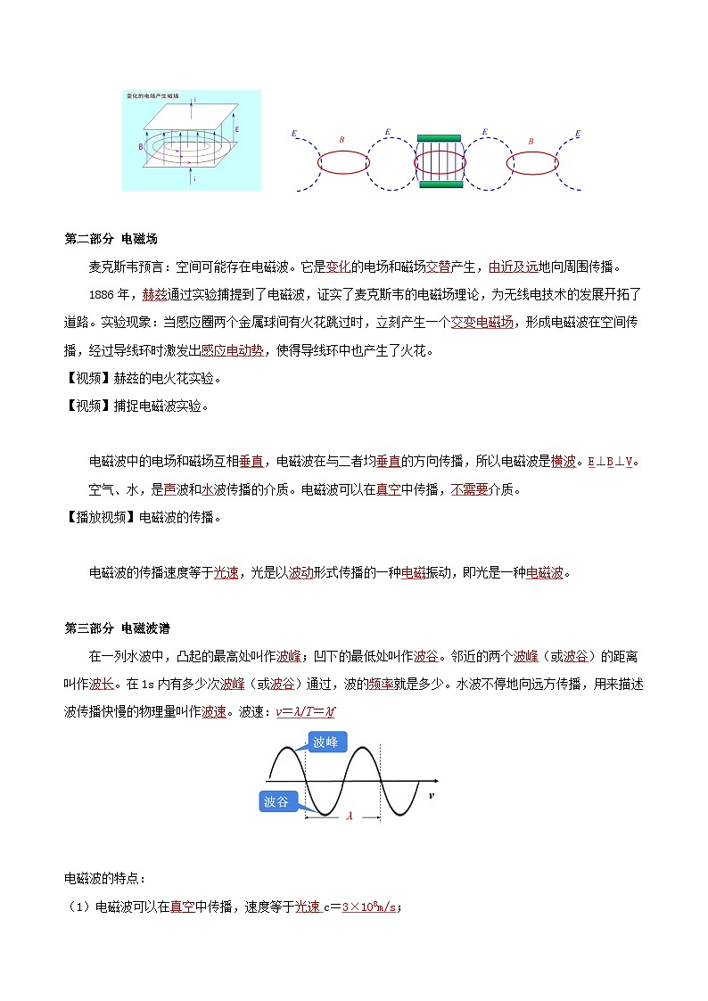 人教版(2019)高中物理必修第三册13.4 电磁波的发现及应用 导学案(解析卷)第3页
