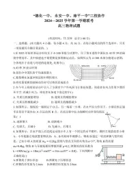 2025届福建漳平一中、德化一中、永安一中高三上学期12月联考物理试题+答案