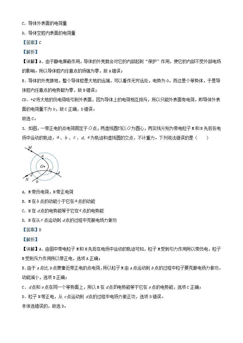 安徽省池州市贵池区2023_2024学年高二物理上学期期中试卷含解析第2页