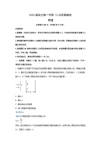 河南省名校聯(lián)盟2024-2025學(xué)年高三（上）12月聯(lián)考物理試卷（解析版）