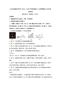 江西省赣州市大余县部分学校联考2024-2025学年高一（上）12月月考物理试卷（解析版）
