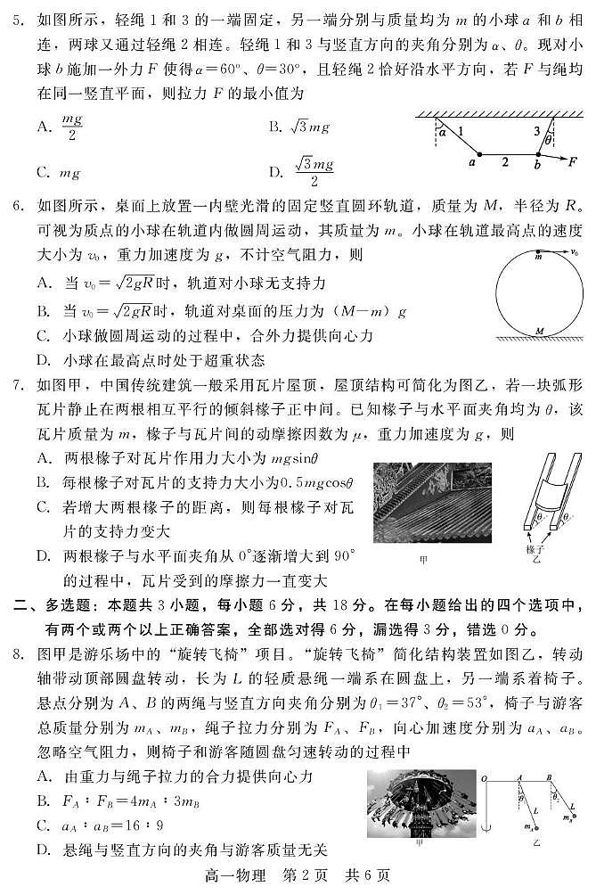 2024-2025学年第一学期河北省NT20名校联合体高一年级期末考前实战大演练物理试卷(含解析) NT20高一物理第2页