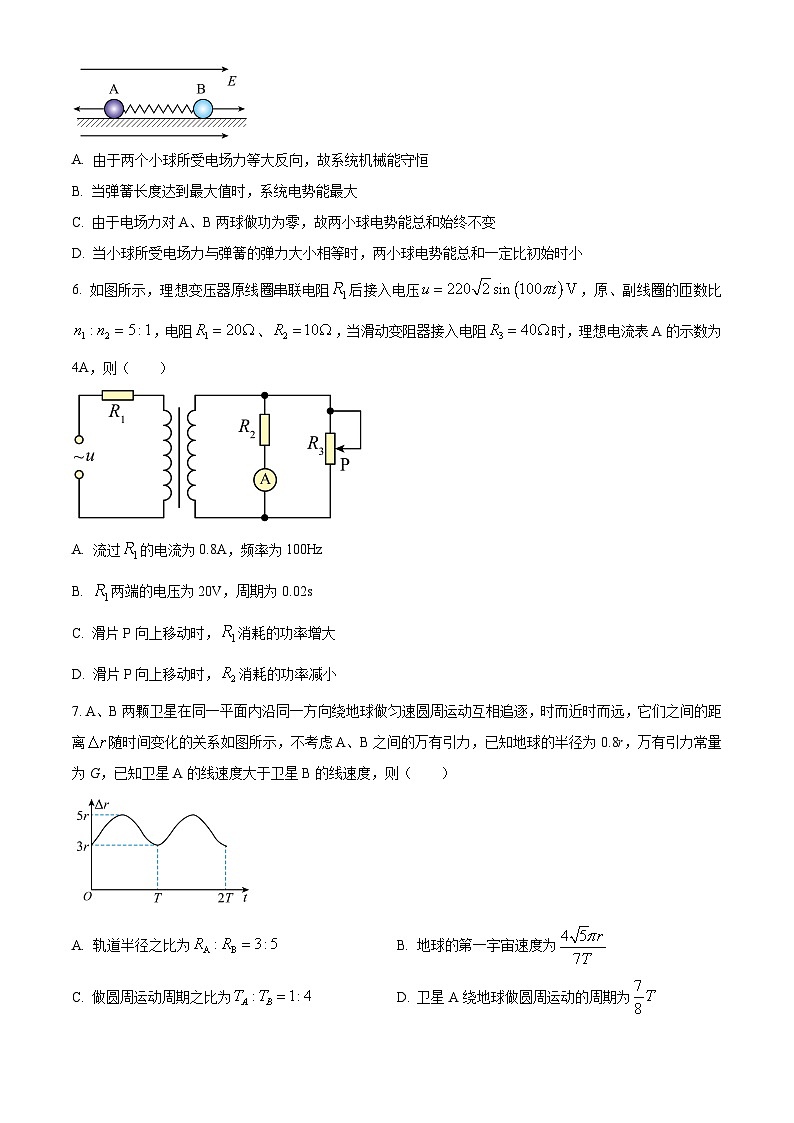 精品解析：山東省濟寧市第一中學2023-2024學年高三上學期2月定時檢測（期末）物理試題（原卷版）第3頁