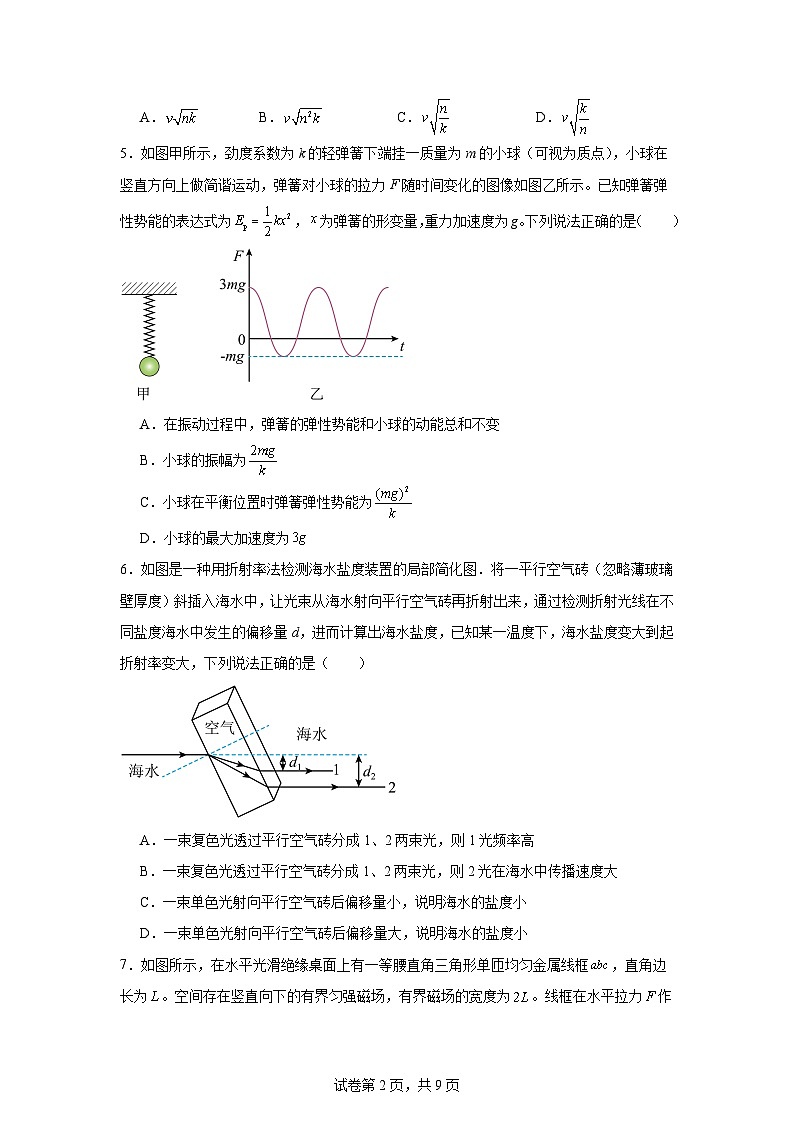 2025届山东省部分学校高三上学期适应性测试(一模)物理试题第2页