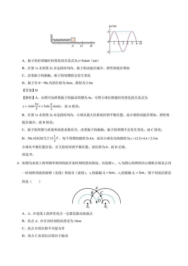 高二物理期末模拟卷01(全解全析)(人教版2019)【测试范围:必修三11~13章、选择性必修一全册】第3页