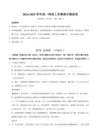 2025年高一物理上学期期末模拟卷（人教版）