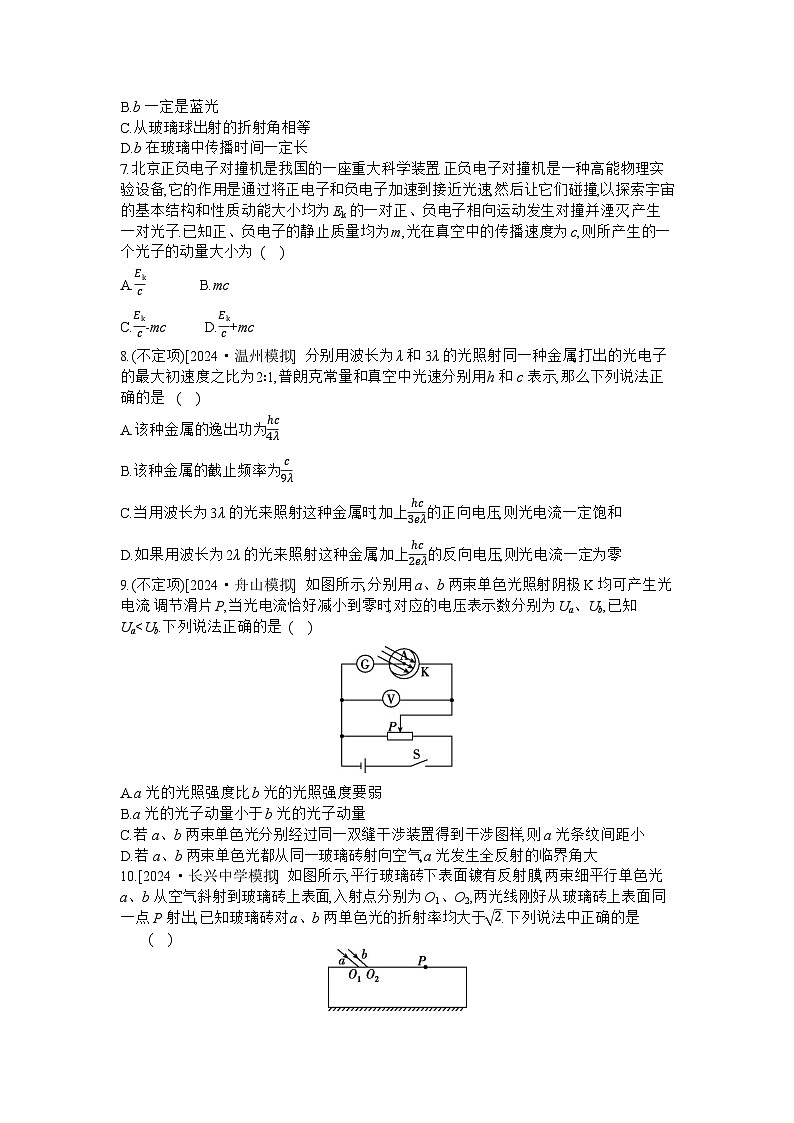 2025届高考物理二轮复习:第13讲 光学-专项训练 【含答案】第3页