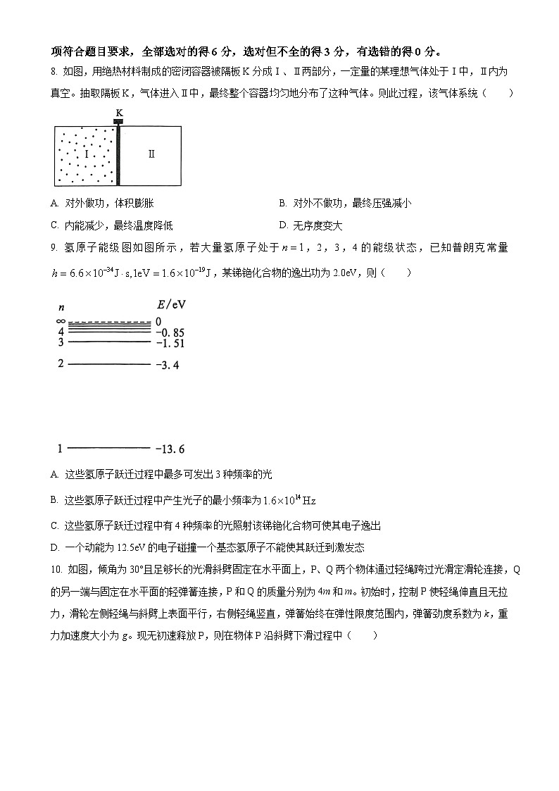 2025年陕西普通高中学业水平选择性考试适应性演练(八省联考陕西物理试卷)(原卷版)第3页