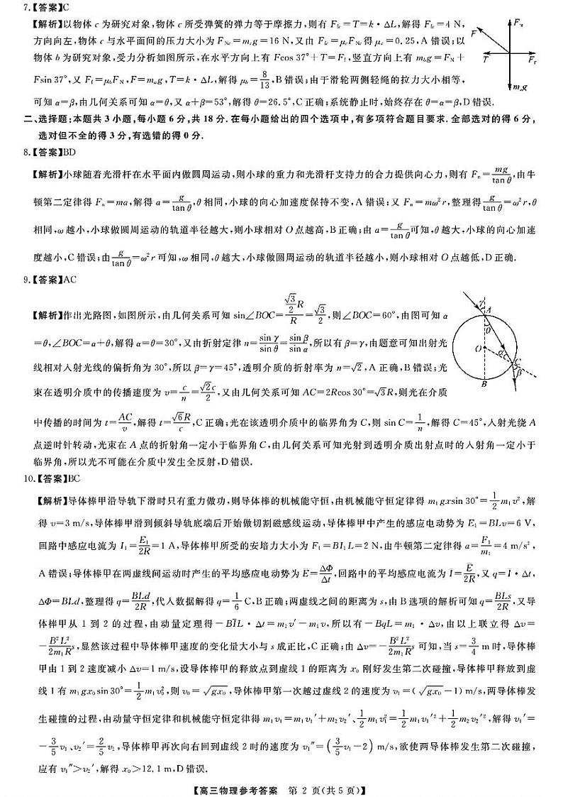 物理答案第2页