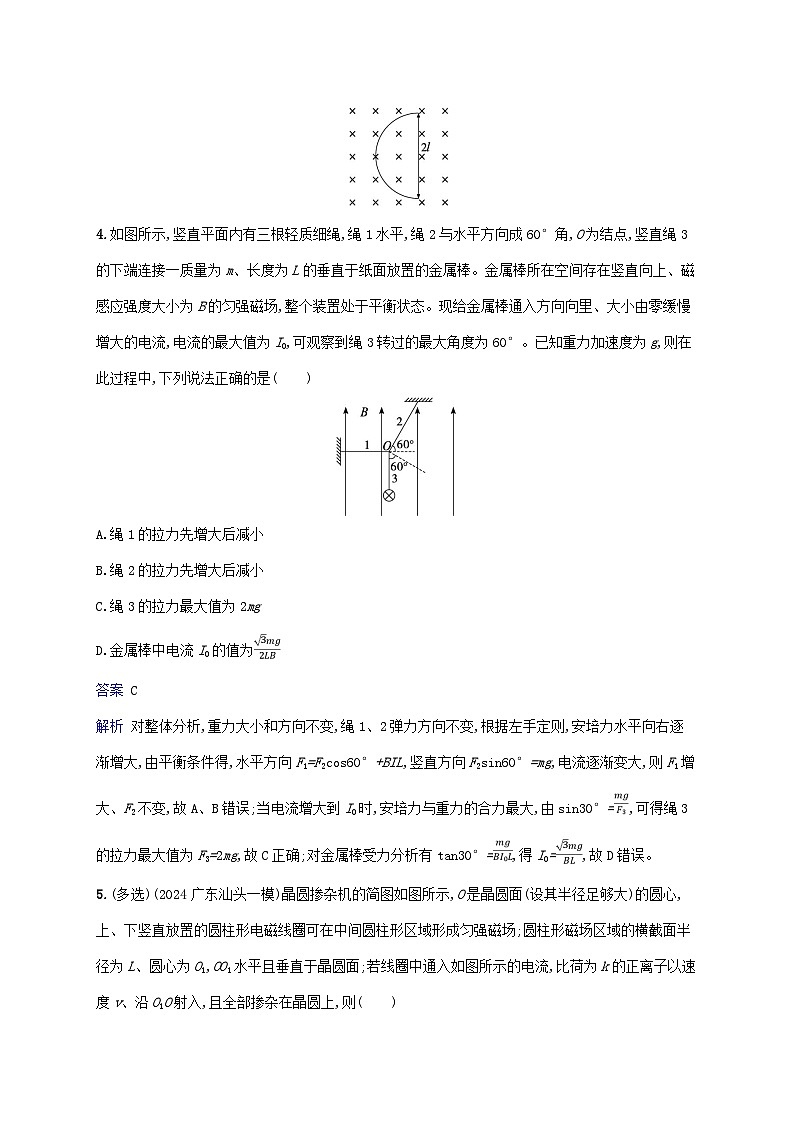 2025届高考物理二轮总复习专题分层突破练8磁场带电粒子在磁场中的运动第3页
