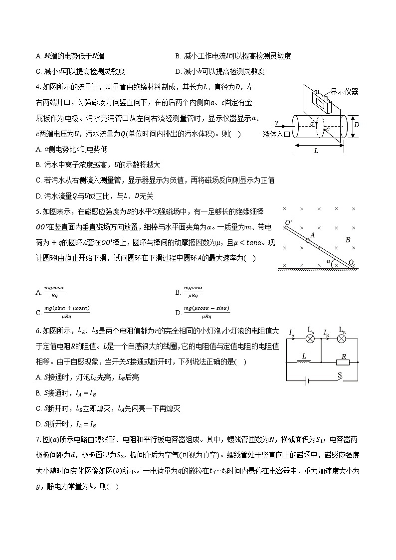 陕西省西安中学2024-2025学年高二(上)月考物理试卷(12月份)(含解析)第2页
