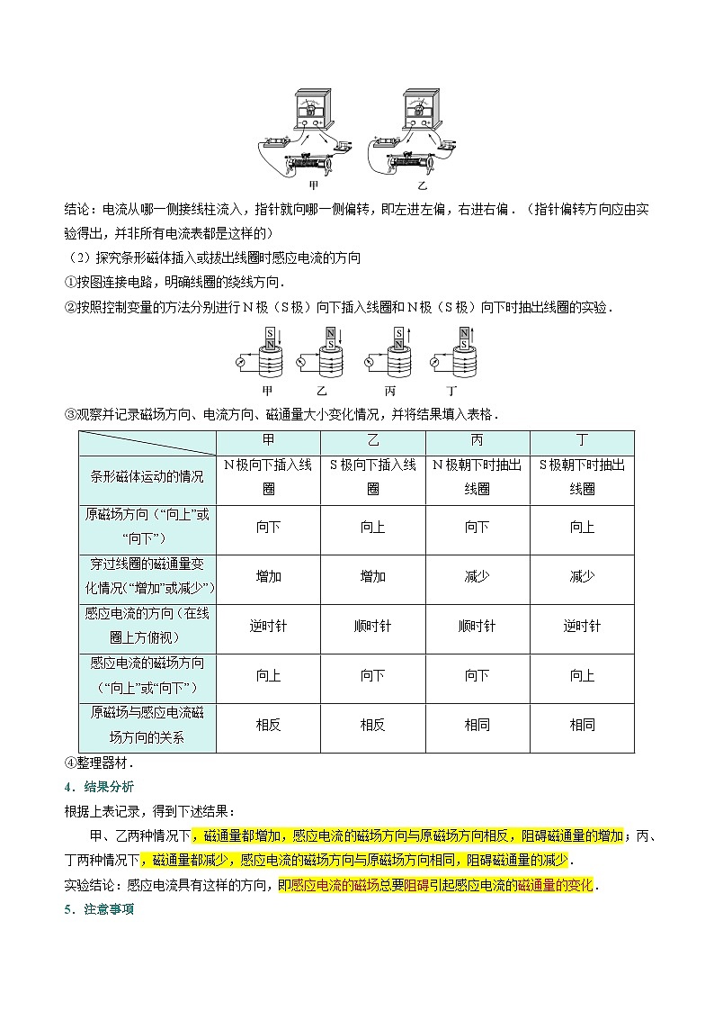 ②寒假预习-第01讲 楞次定律(3知识点+4考点)(教师版)2025年高二物理寒假衔接讲练 (人教版)第2页