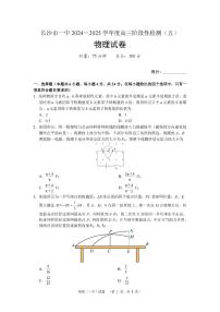 湖南长沙一中2025届高三上学期阶段性检测（五）物理试题（含答案）