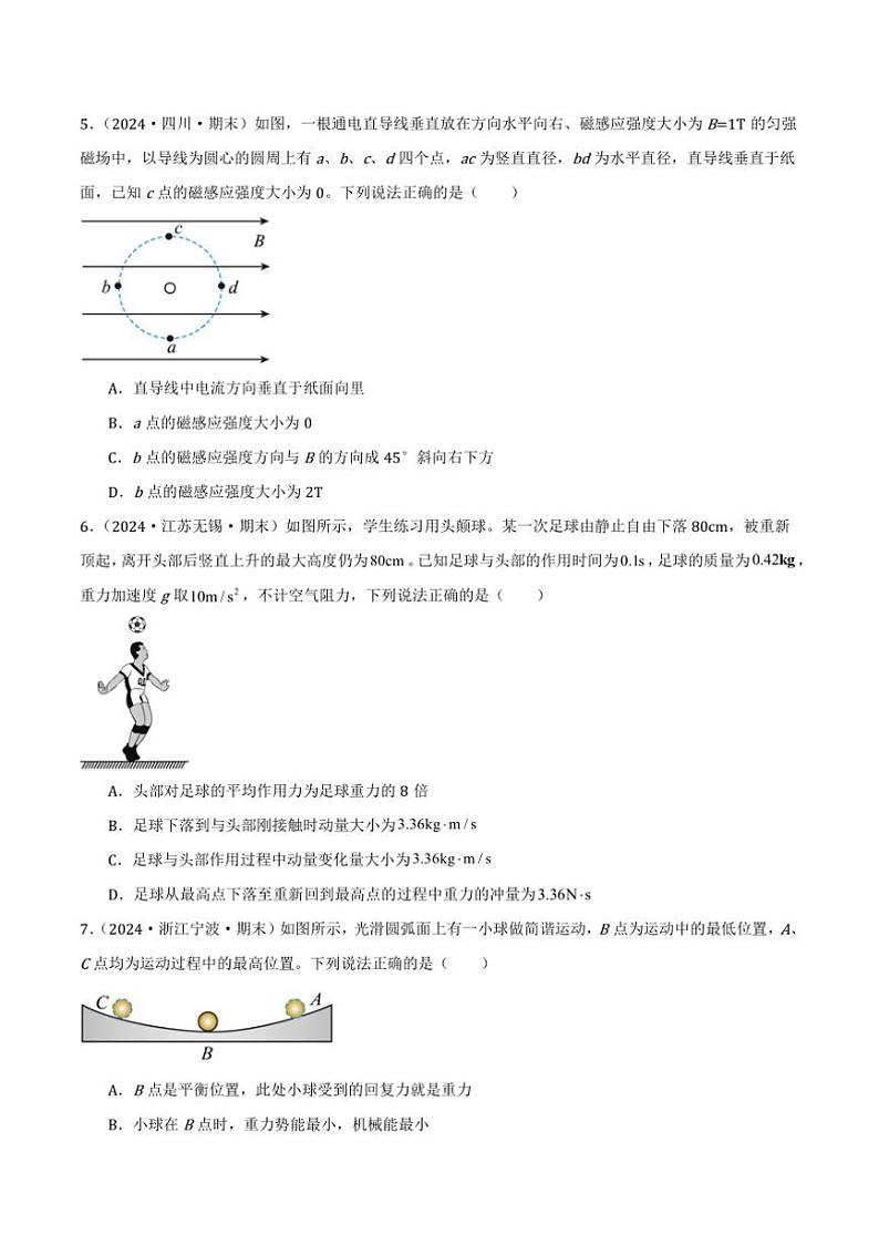 2024~2025学年备战高二上期末破题黑卷物理真题(二)试卷(原卷解析)第3页