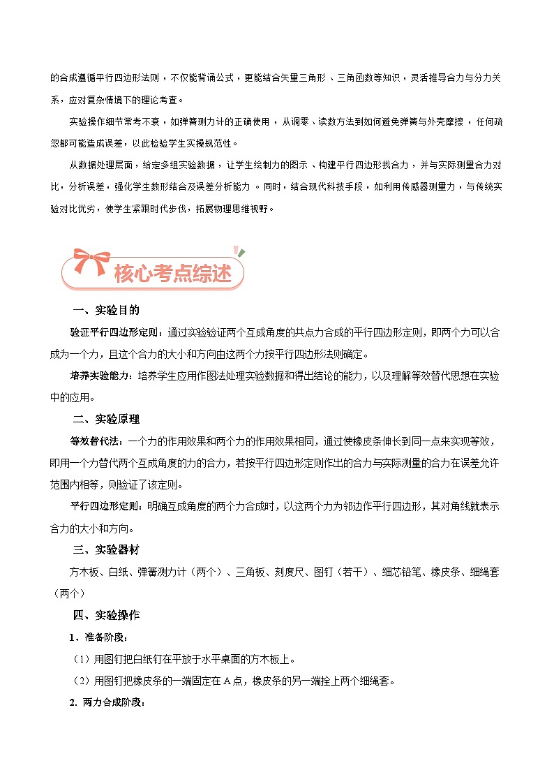 实验3 验证平行四边形定则-2025年高考物理必考实验重难点突破(解析版)(高考实验)第2页