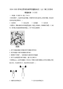 2024~2025學(xué)年江蘇省鹽城市聯(lián)盟校高三上第二次聯(lián)考月考物理試卷（解析版）