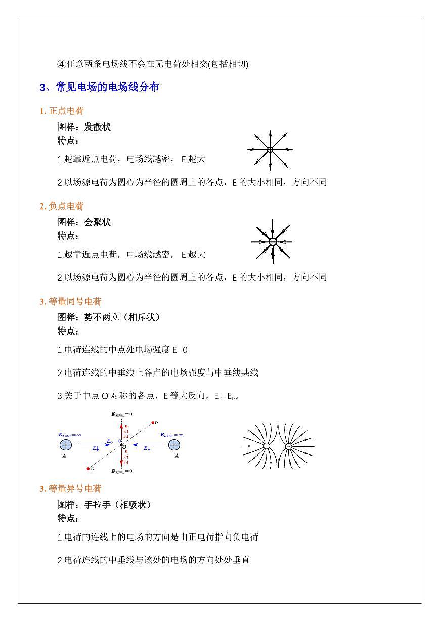 9.3電場(chǎng)及電場(chǎng)強(qiáng)度（學(xué)生版） 2024屆高考物理一輪復(fù)習(xí)講義第3頁(yè)