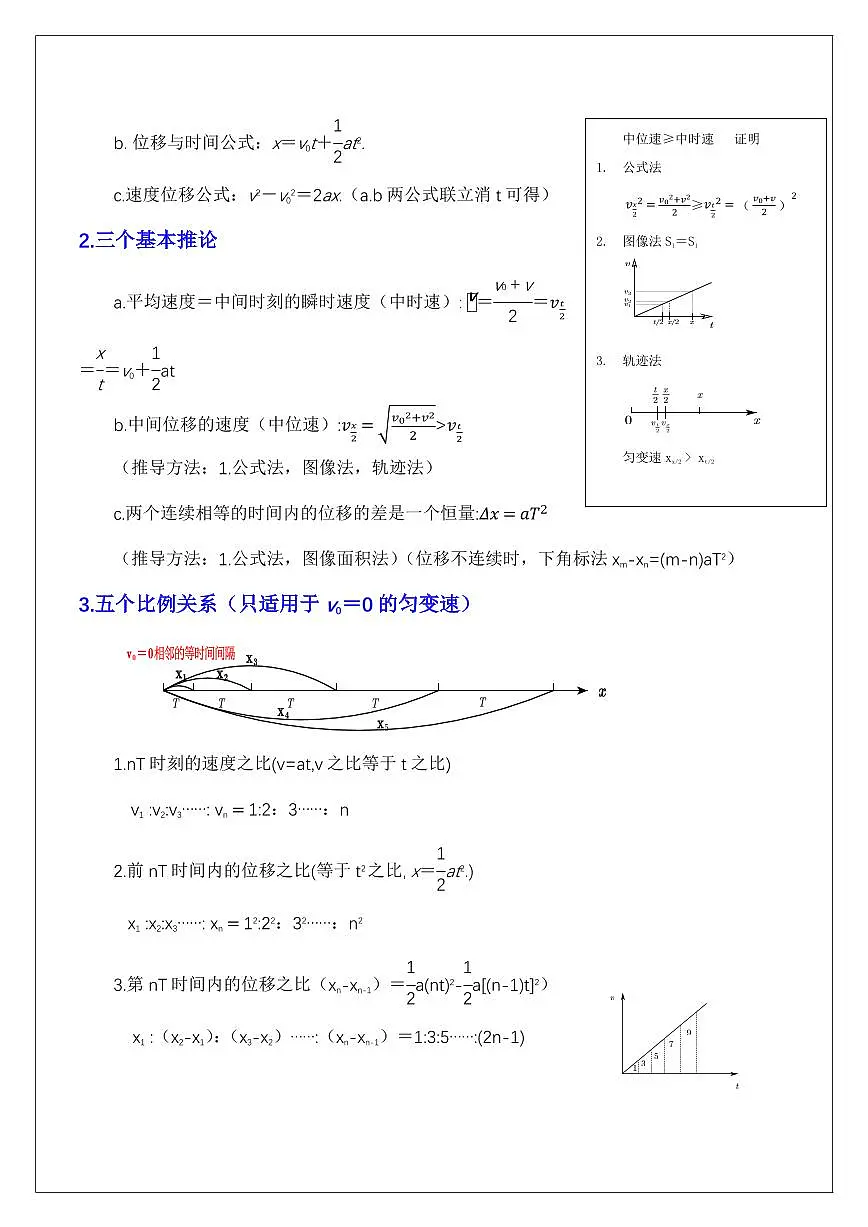 2.1匀变速直线运动基础(教师版) 2024届高考物理一轮复习讲义第2页
