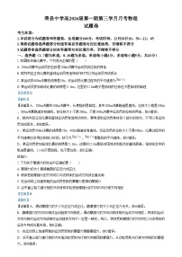 四川省荣县中学2023-2024学年高一上学期第三学月月考物理试卷（Word版附解析）
