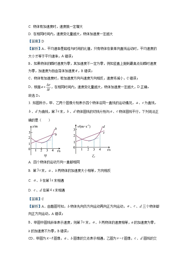 2024~2025学年山东省联考高一上学期12月月考物理试卷(解析版)第2页