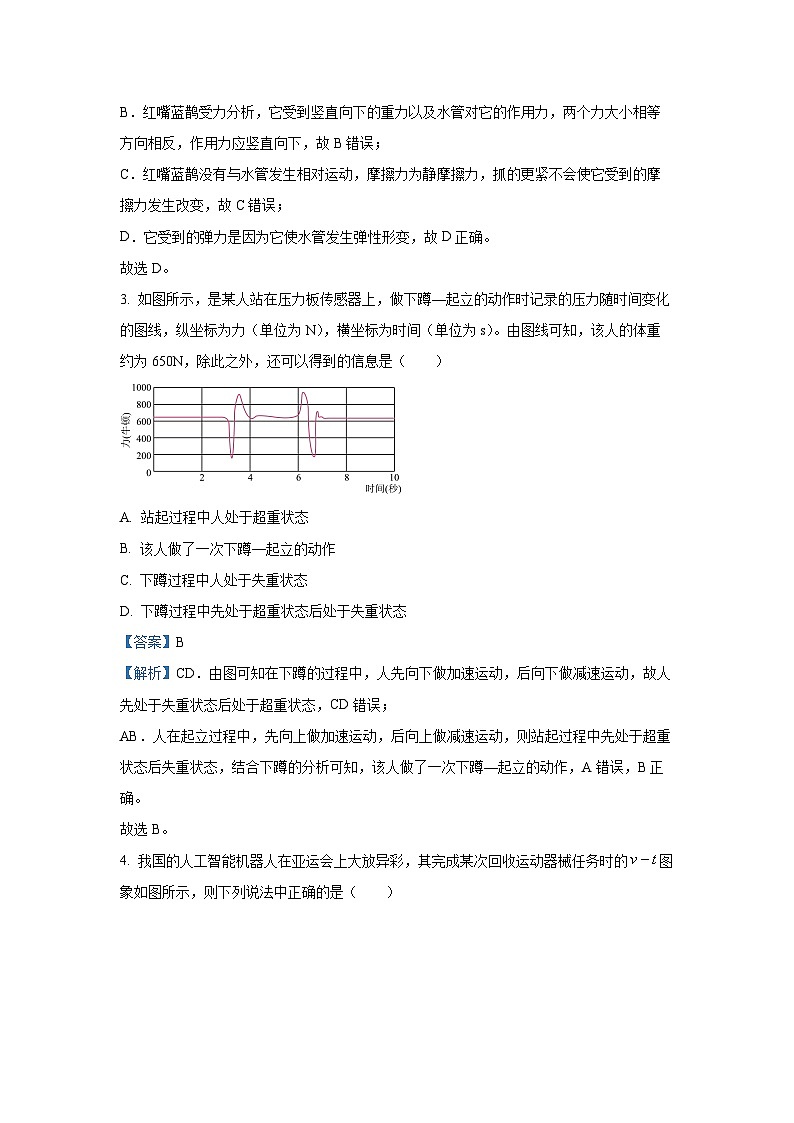 2024~2025学年江苏省苏州市吴县中学教育集团高一上学期阳光质量检测月考物理试卷(解析版)第2页