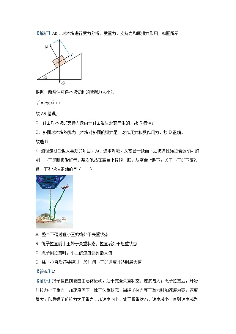 2024~2025学年四川省高一上学期期末联考物理试卷(解析版)第3页