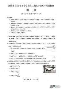 河池市2024年秋季学期高三期末学业水平质量检测物理