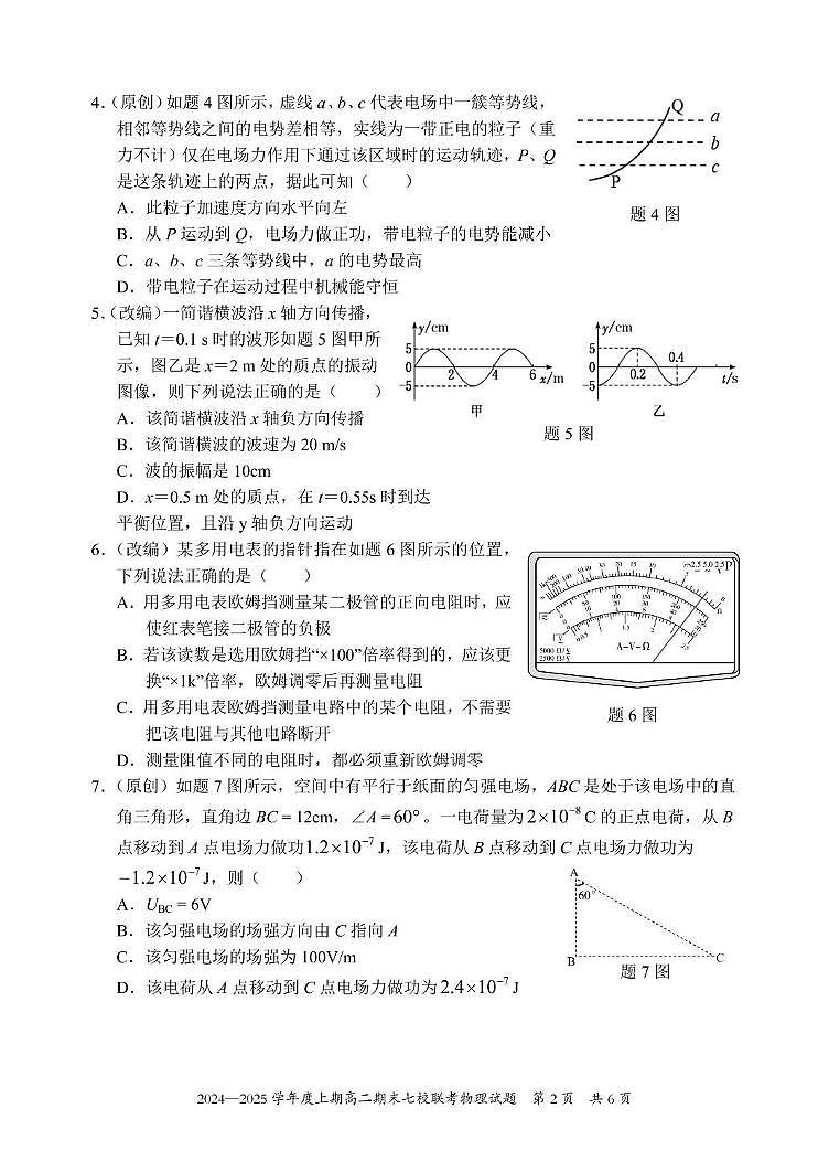 高二物理试题第2页