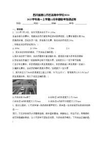 四川省眉山市区县高中学校2024-2025学年高一上学期11月半期联考物理试卷(含答案)