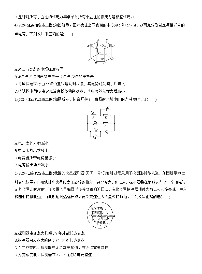 选择题提速练(1) --2025年高考物理大二轮复习(考前特训学生版)第2页