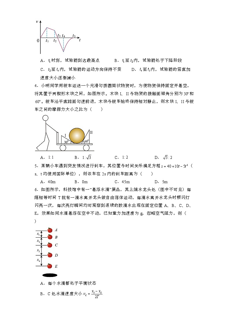 广东省佛山市南海区2024-2025学年高一上学期12月学业水平考试 物理试题第2页