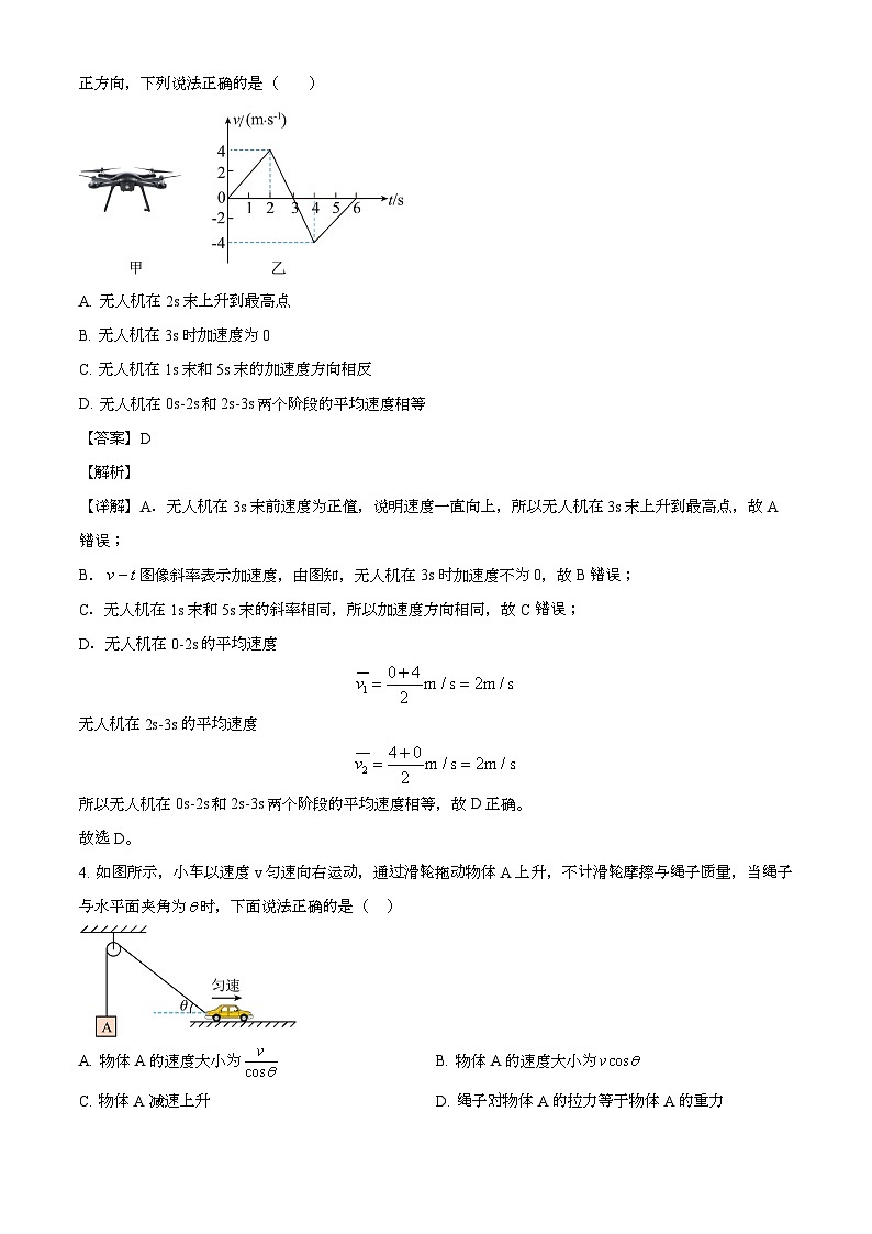 黑龙江省哈尔滨师范大学附属中学大青冈实验中学2024-2025学年度高一上学期期末考试 物理试题(含解析)第2页