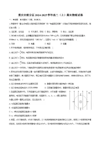 重庆市部分区2024-2025学年高二（上）期末物理试卷