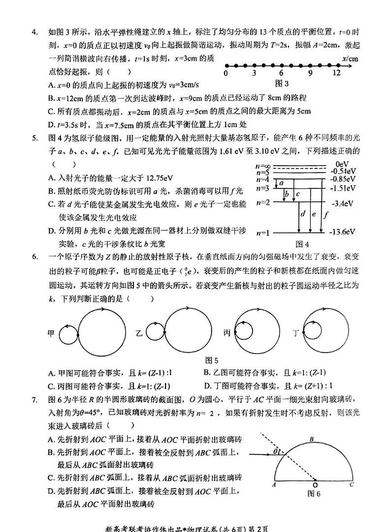 湖北部分名校2025届高三上学期1月联考-物理试卷+答案第2页