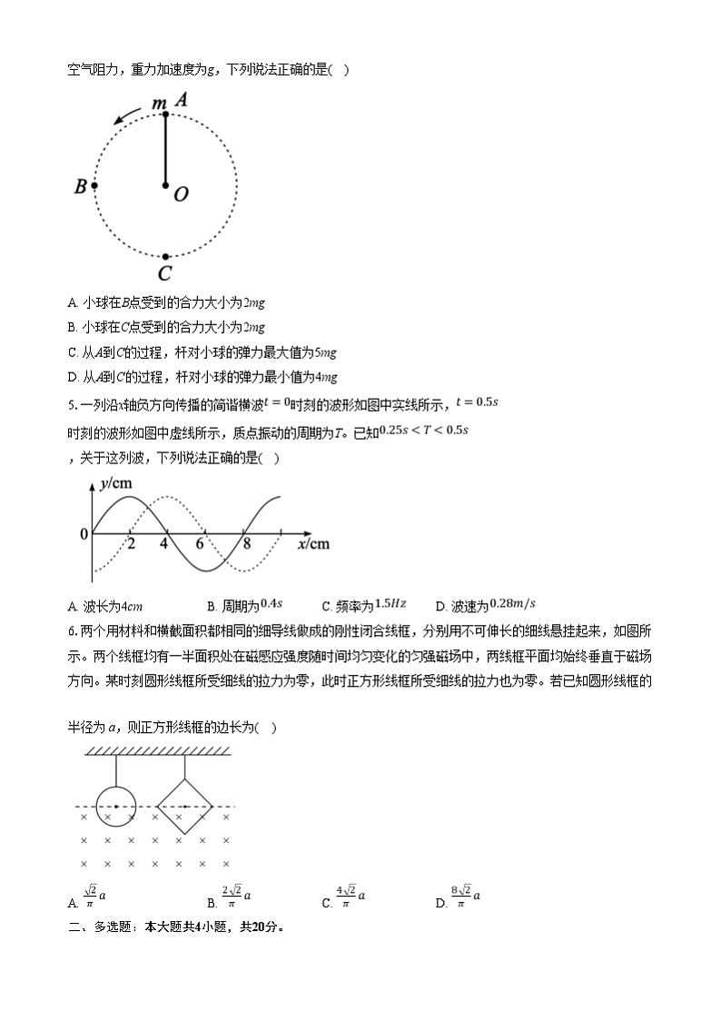 湖南省长沙市2024-2025学年高三上学期第一次适应性考试物理试卷(Word版附答案)第2页